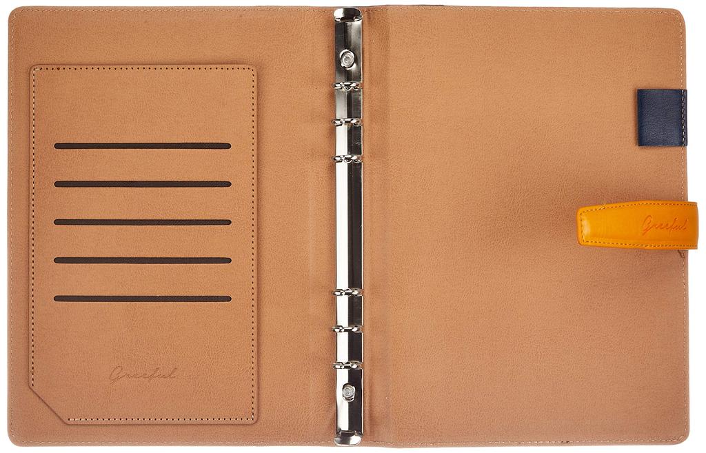 greeful greeful system notebook m navy yellow 641935