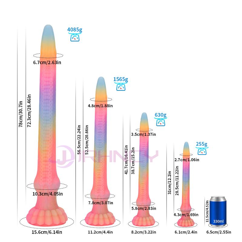 Super Huge Luminous Long Butt Plug Silicone Dildo Octopus Tentacles Anal Plug Dildo, Prostate Massage, BDSM Dilatador, 33"
