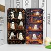 Halloween Pumpkin Ghost Bookshelf Book Phone Case for OPPO Reno 13 12 F 11 10 Pro Plus A58 A79 Find X5 X3 Lite X8 X7 Soft Covers