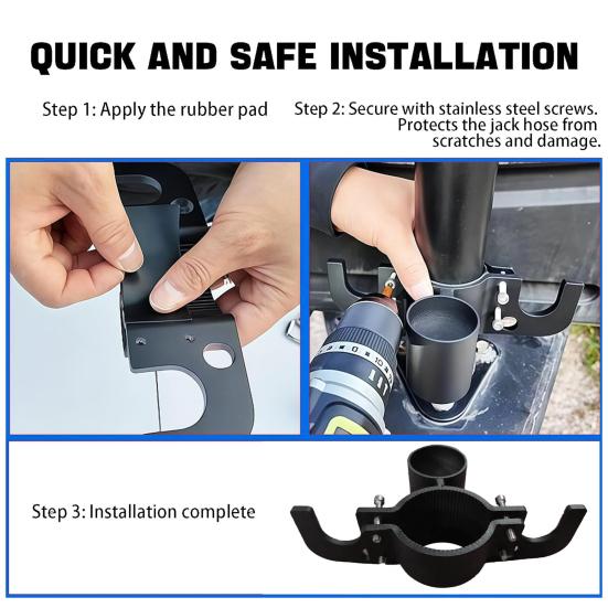 Trailer Tow Chain High-Strength Aluminum Metal Rust-Proof Safety Chain Organizer for RV Trailer Hitch Neatly Stores 7-Way Trailer Plugs Towing Gear