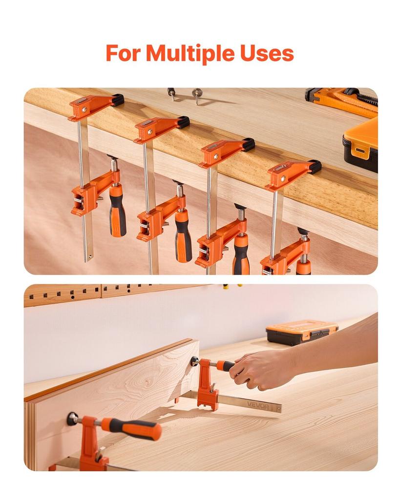 Bar Clamps for Woodworking 2-Pack 15.24cm 2-Pack 30.48cm Lockable F Clamp