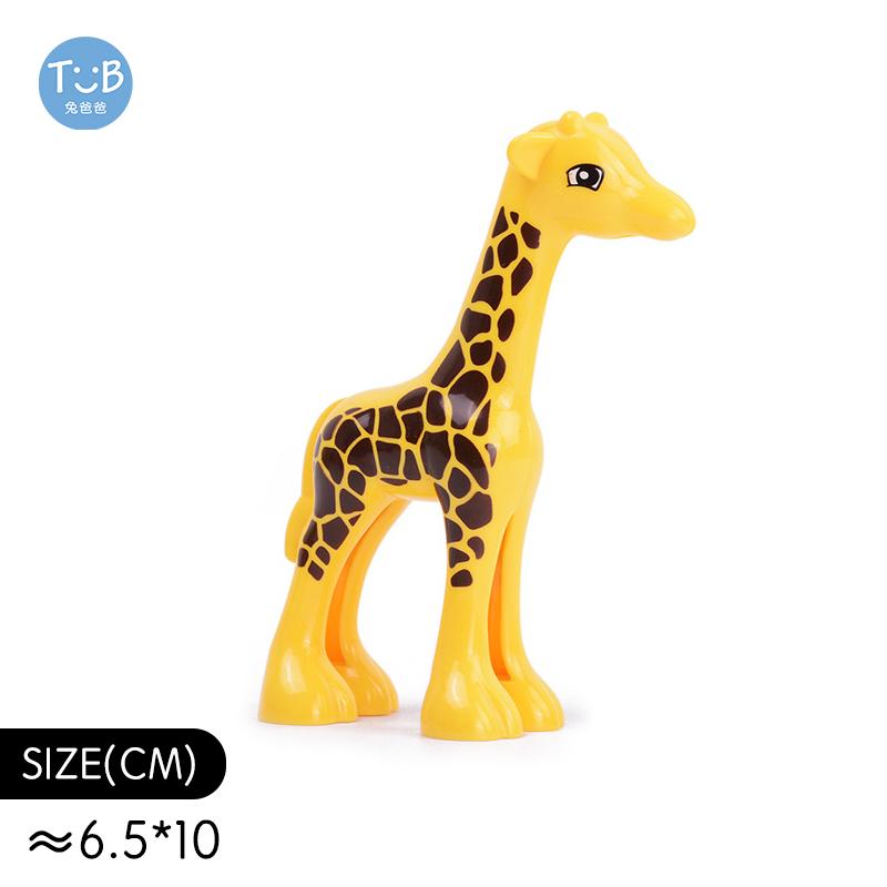 Big Building Blocks Marine Farm Animal Cat Dog Accessories Lion Shark Compatible With Duploed City Education Children Gift Toys