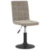 Dining Room Chairs 2 Pcs Swivel Light Grey Velvet