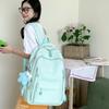 Schoolbag1011 Casual Backpack Male Female Junior High School Backpack College Student Simple School Bag Outdoor Travel Commuter Women's Bag