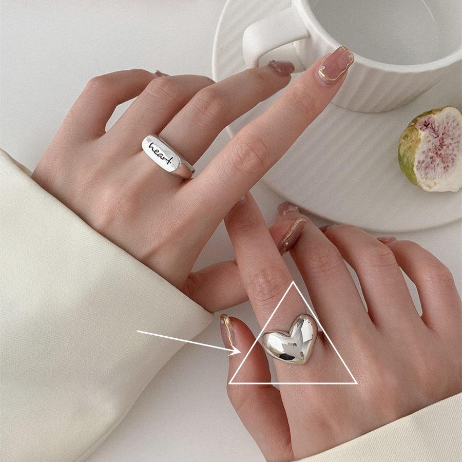 Women s Sweet Heart Adjustable Open Ring - Versatile, Stackable, Trendy Open Adjustable