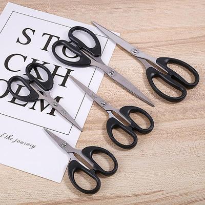 Sharp Household Sewing Scissors: Black Stainless Steel for Office & Art Use