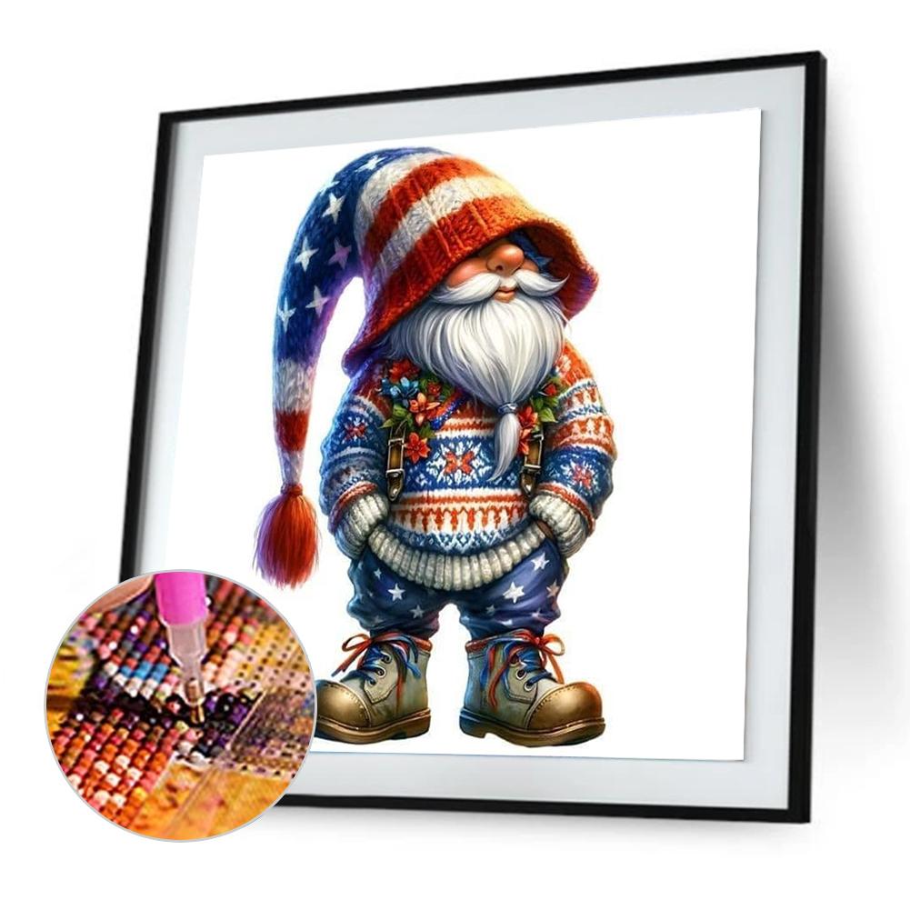 

EY# 5D DIY Full Round Drill Diamond Painting Gnome Kit Home Decor Art Craft 30x3