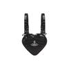 Ella Saturn Logo Detachable Chain Strap Crocodile Pattern Mini Backpack Women Backpack Black 43030072UL0039N401