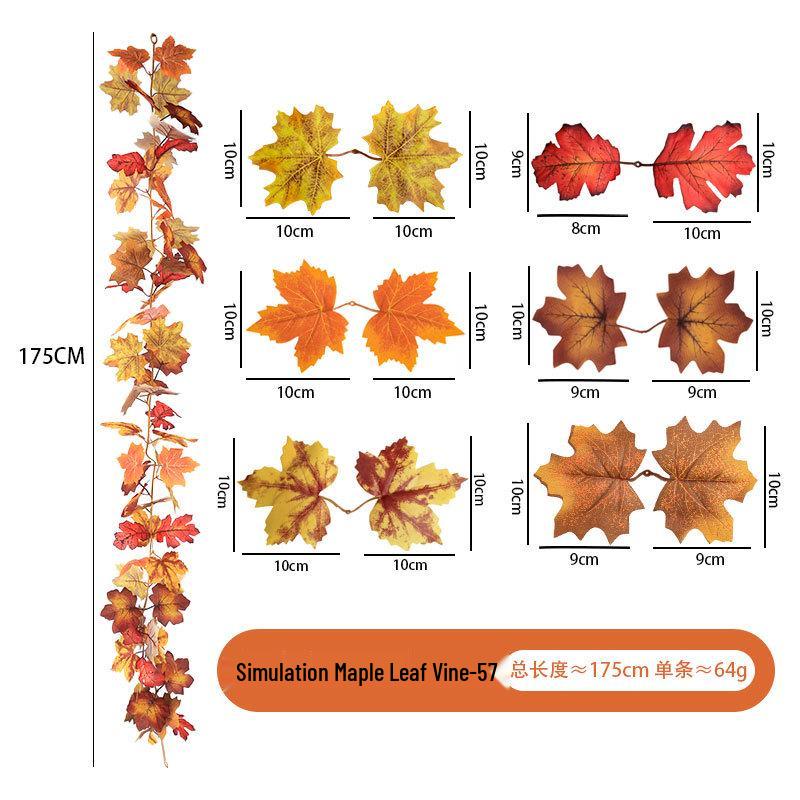 Artificial Maple Leaf Rattan Home Decor: Scenic Atmosphere Arrangement
