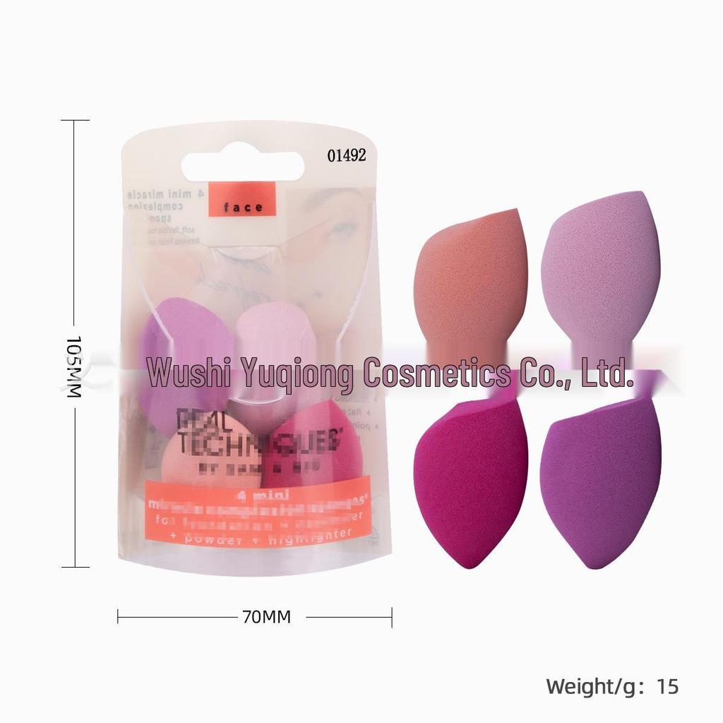 American RT Series 1997 Makeup Brush & Sponge Set: Includes Blush, Blending, Eyeshadow Brushes & Beauty Sponge, Exclusive for Foreign Trade.