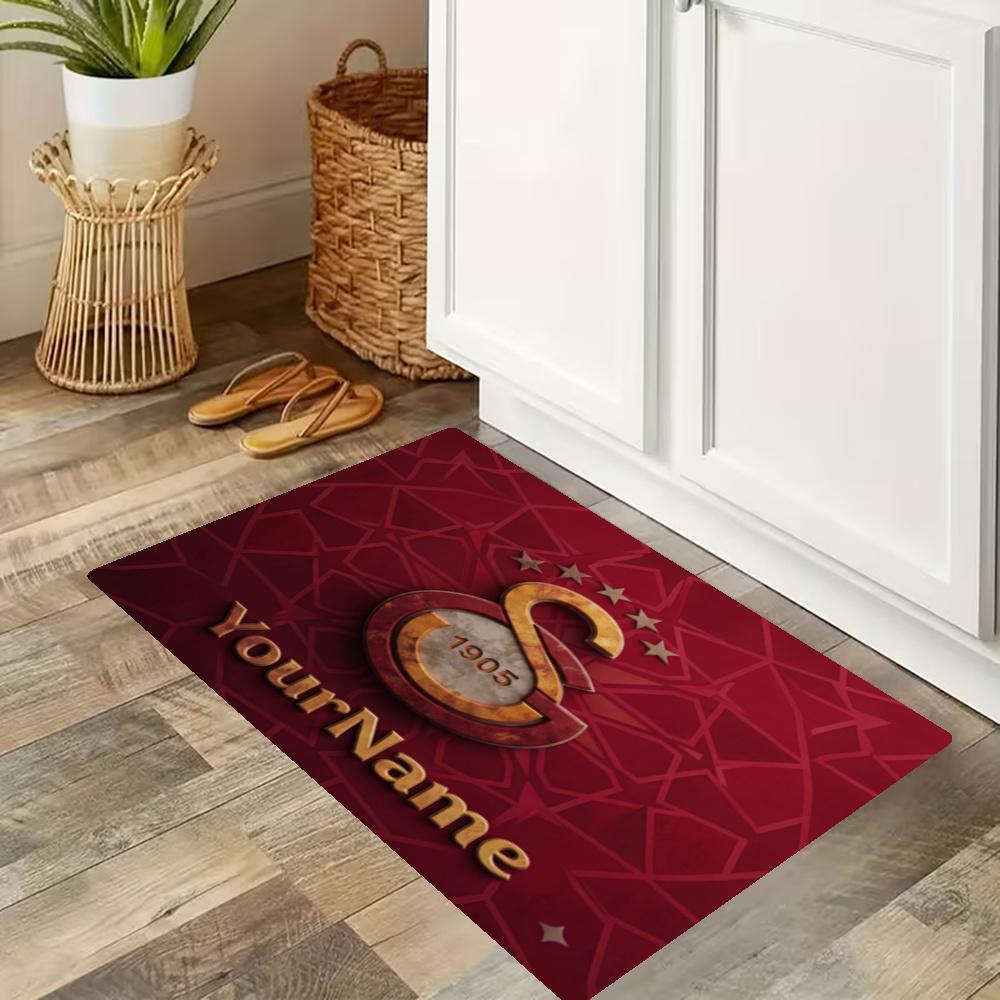 Galatasaray1 Personalized Name Kitchen Carpet Nonslip Floor Mat Ideal Entryway Door Mat Laundry Room Bathroom Foot Mat