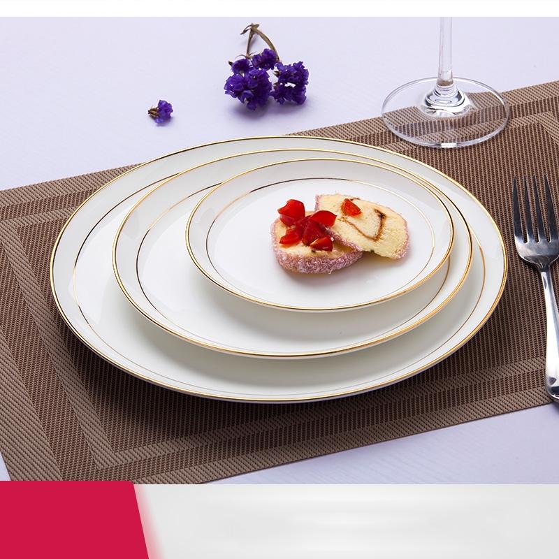 Ceramic Dinner Set Hotel Steak Spaghetti Flat Sum Minimalist Round Tableware