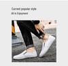 Men's Spring Casual Loafers: Breathable Two-Use Cowhide White Slip-Ons