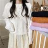 Jersey Vintage de masa frita con giros para mujer, ropa de otoño e invierno, Jersey de punto holgado coreano de manga larga, 2023