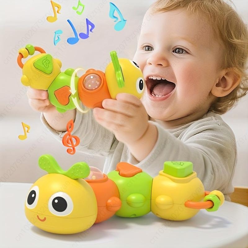 Caterpillar Twist Toy Vibrations & Ringing Sound Baby Hand Fine Motor Training -  for Clapping Toys, Ideal Halloween, Christmas