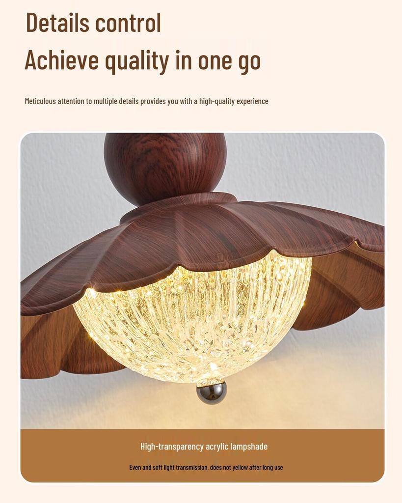 Vintage French Solid Wood Chandelier: Retro Island Counter & Dining Table Lighting Fixture