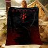 3D Classic Berserk Soft Flannel Blanket for Bed Bedroom Sofa Picnic Warm Throw for Outdoor Leisure Nap Trip Gift