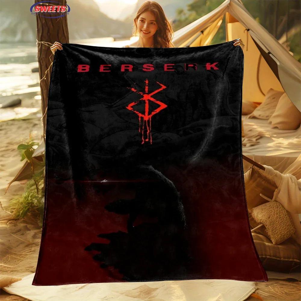 3D Classic Berserk Soft Flannel Blanket for Bed Bedroom Sofa Picnic Warm Throw for Outdoor Leisure Nap Trip Gift