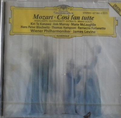 CD WIENER PHILHARMONIKER JAMES LEVINE  Mozart  Cosi Fan Tutte 4276802 DEUTSCHE GRAMM 1989 Europe Classical Used