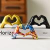 Modern Heart Hand Gesture Decor With Geometric Shape For Home And Office Gift