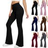 Women’s High Waist Flare Leg Yoga Pants with Wide Leg Design and Side Pocket for Comfortable Fit and Active Lifestyle