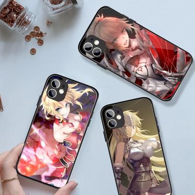 Fate Apocrypha Anime Phone Case For IPhone 14 13 12 11 XS X 8 7 6 Plus Mini Pro Max SE 2022 Black PC TPU Glass Phone Cover