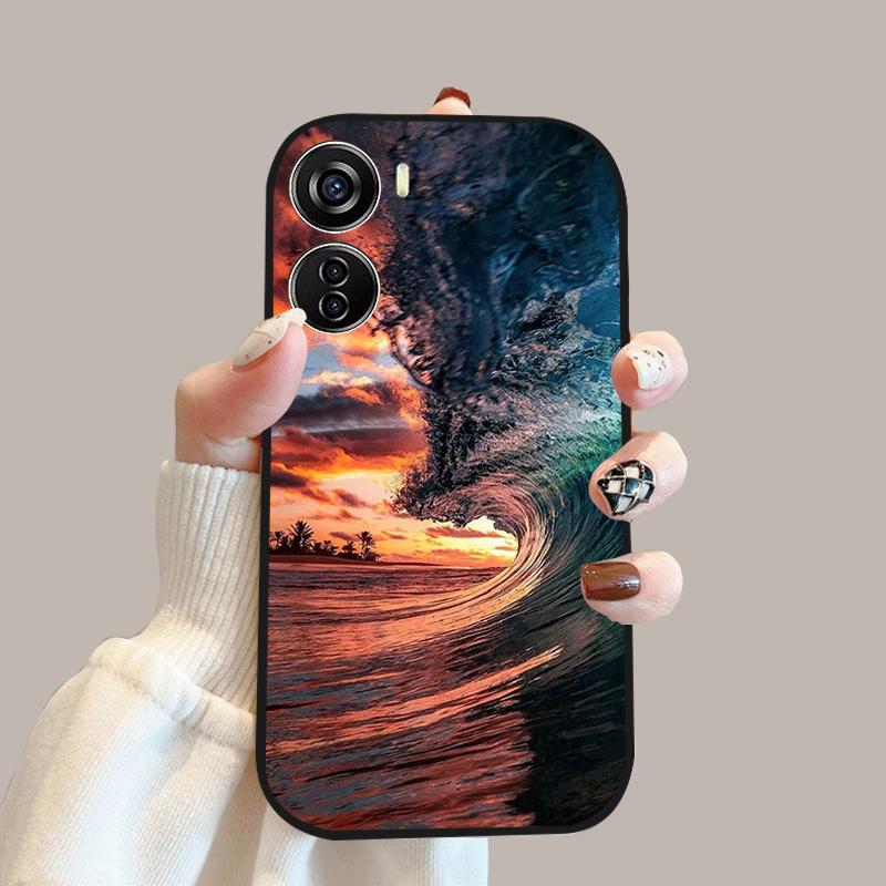 Para ZTE Blade V40 Funda de Diseño V41 Vita Silicona Suave TPU Fundas para Teléfono Para ZTE Axon 40 Lite Moda Lujo Protectoras Fundas Cubierta