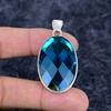 Iolite Quartz Gemstone Handmade 925 Sterling Silver Jewelry Pendant 2.01" M-3253