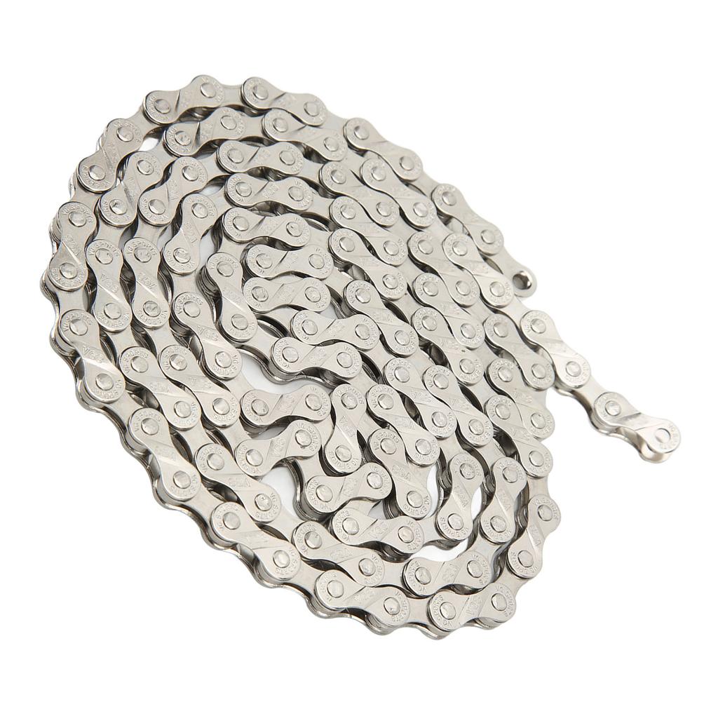 8-Gang Fahrradkette Kohlenstoffstahl Silber Rennrad 116 Glieder Fahrradkette Ersatz für VG SPORTS