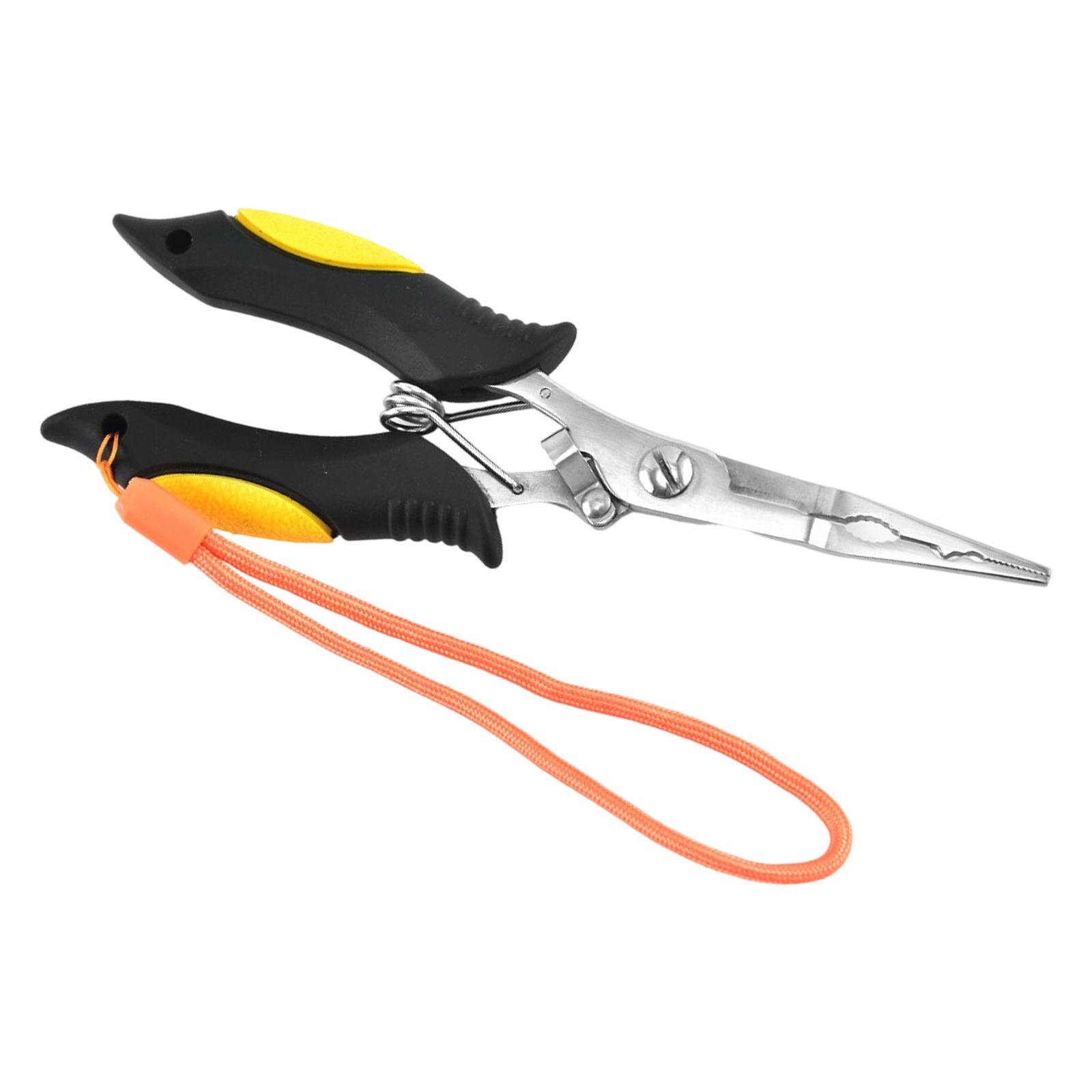 Fish Line Cutter Fish Hook Remover Fishing Fish Mouth Clamps Fish Gripper Tool Multifunctional Fishing Plier for Anglers жёлтый