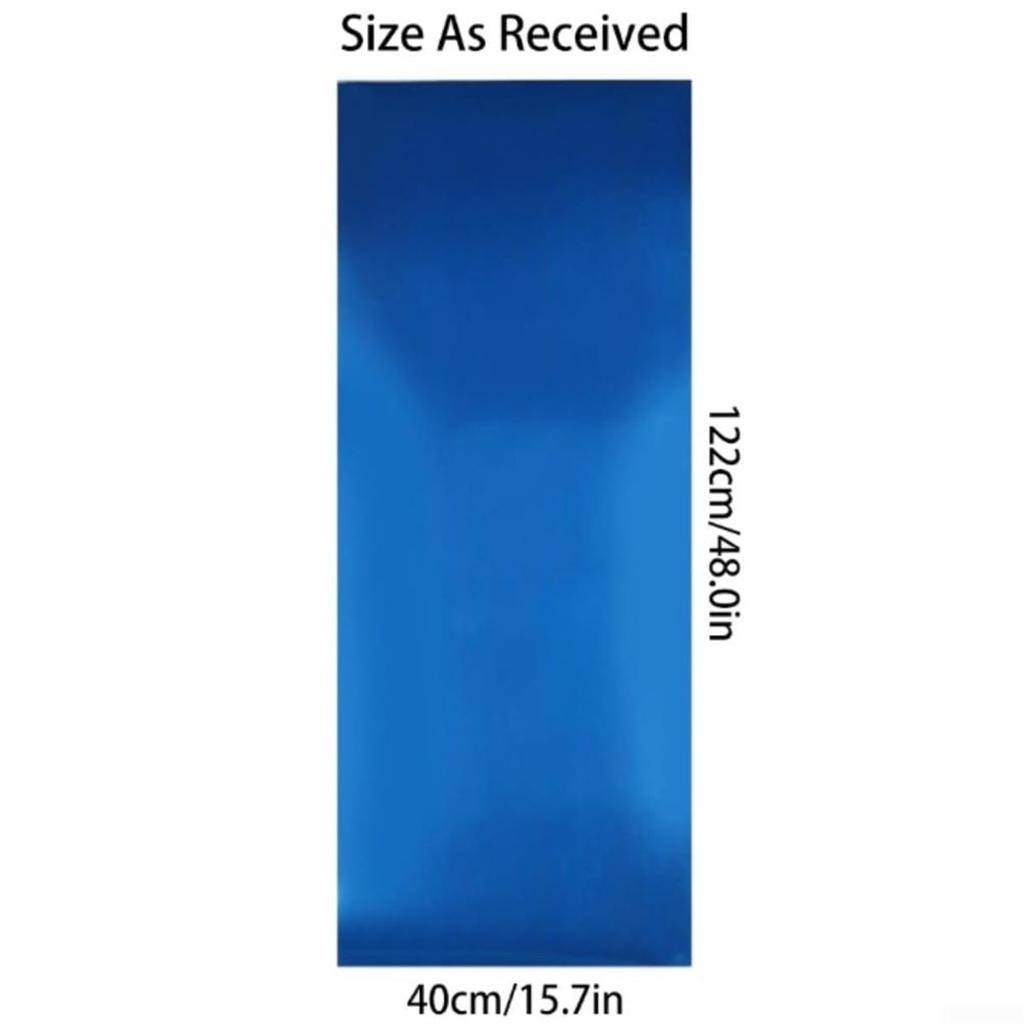 BHBL DIY PET Mirror Wall Sticker 40cm X 122cm Self-Adhesive Shatter- Flexible Decal for Living Room Bathroom