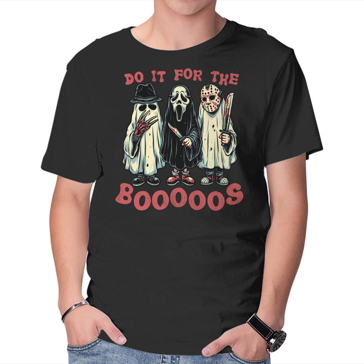 Unisex Crew Neck T-Shirt Do It For The Boos Graphic Short Sleeve Casual Tee XS