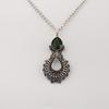 Green Tourmaline Gemstone 925 Sterling Silver Women Jewelry Pretty Oxidize Pendant 1.8" CP-45-14