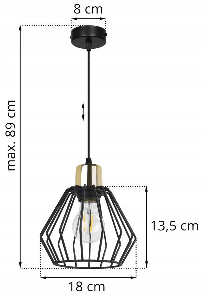 Hängelampe, Deckenleuchter, Drahtschirm, LED