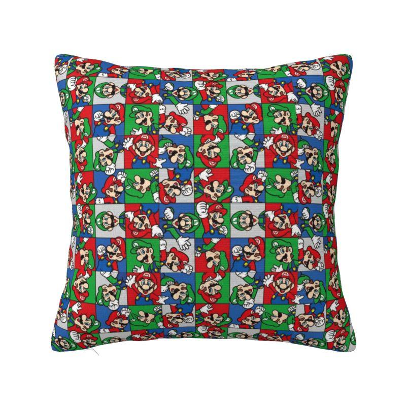 Custom Marioes Video Game Modern Pillow Cover Manga Chair Cushion