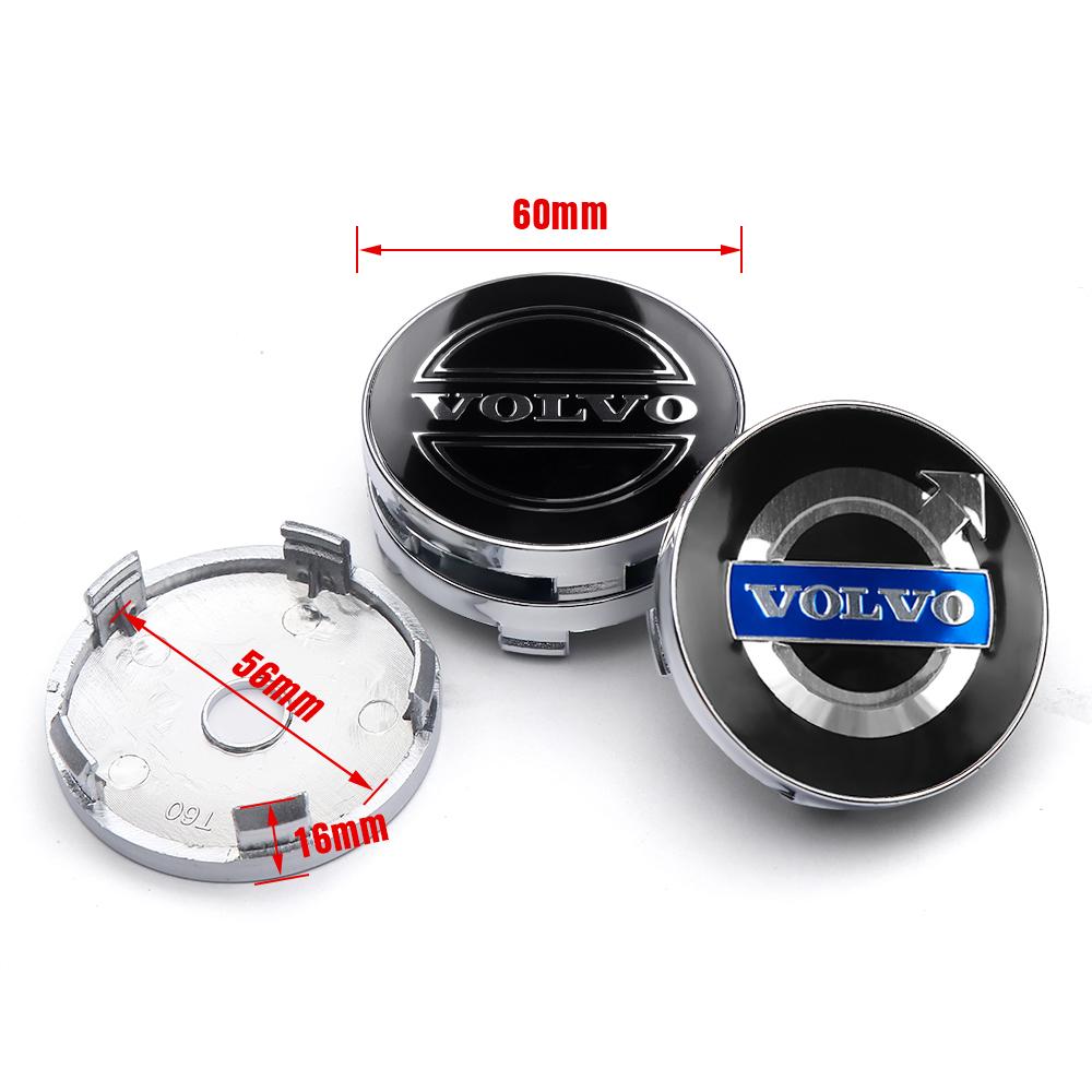 Set 4 buc. Autocolante Accesorii Capac Central Jantă Mașină 56/60mm Pentru Volvo Rdesign XC60 XC90 V40 V50 V60 T6 AWD Xc70 S60 S80 S90 V70 V90