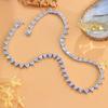 Inverted Triangle Full Diamond Necklace Zircon Personality Trend Collarbone Chain Neck Chain