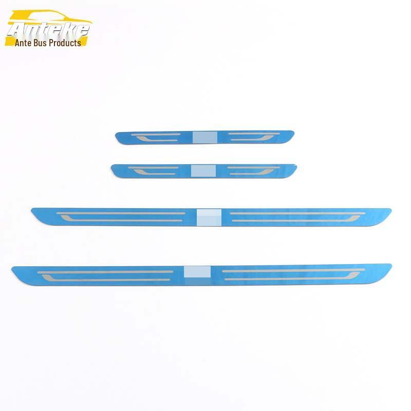 Qin 19 Door Sill Trim Stickers Stainless Steel Welcome Pedal Anti-Scratch Bright Exterior.