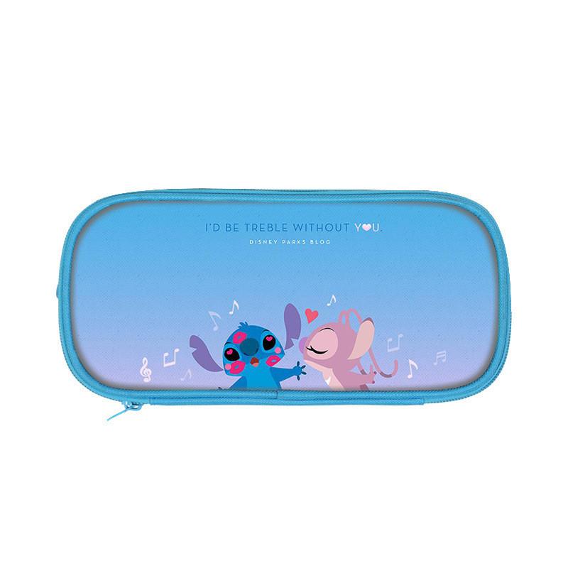 Stitch Childrens Double Layer Pencil Case With Polyester Storage For School Supplies