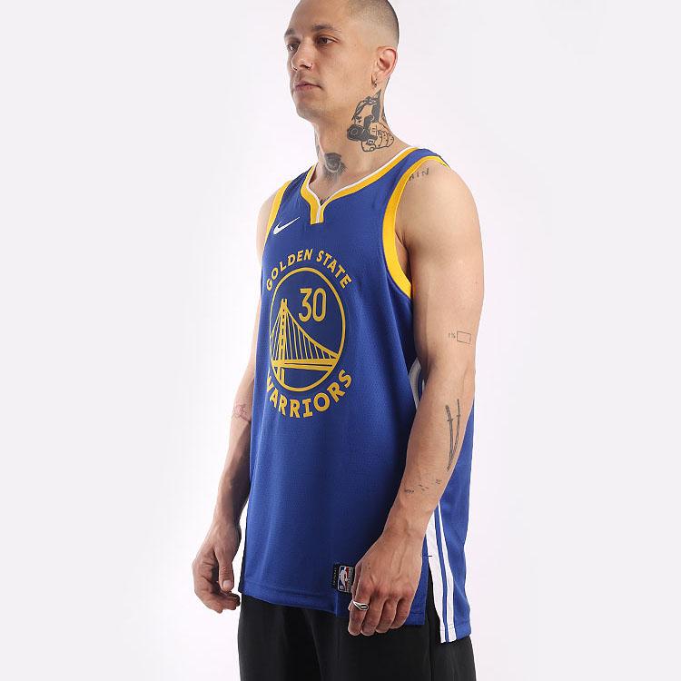 Nike NBA Golden State Warriors Stephen Curry Icon Edition Dri-FIT Jersey Blue/White/Yellow Unisex Streetwear DN2005-401