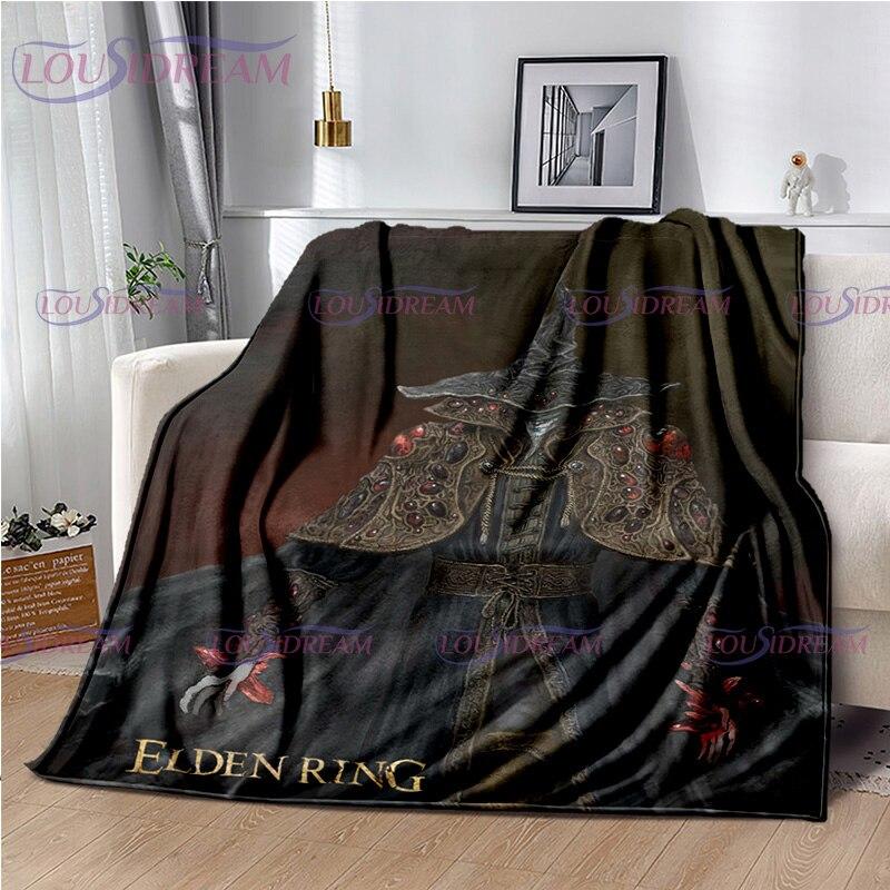 Personalized Elden Ring Blanket The Tarnished Print Flannel Blanket Ranni Soft Warm for Beds Throw Sofa Cover Bedspread