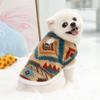 Autumn Winter Dog Fleece Vest Nordic Pattern Dog Hiking Jacket Cute Plush Dogs Coat Puppy