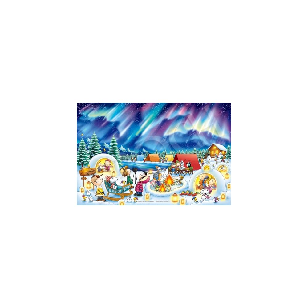 EPOCH Peanuts Snoopy Aurora Camp Jigsaw Puzzle 1000 Pieces 50x75cm with Glue and Scraper