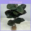 Artificial Plant Realistic Ficus Elastica Leaf Foliage Home Wedding Decor Office