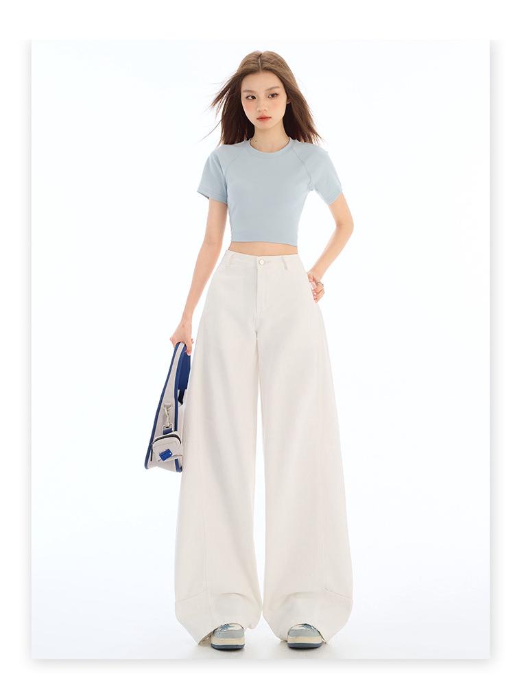 New Women's High Waist Retro Wide-Leg Jeans - Autumn/Winter Collection