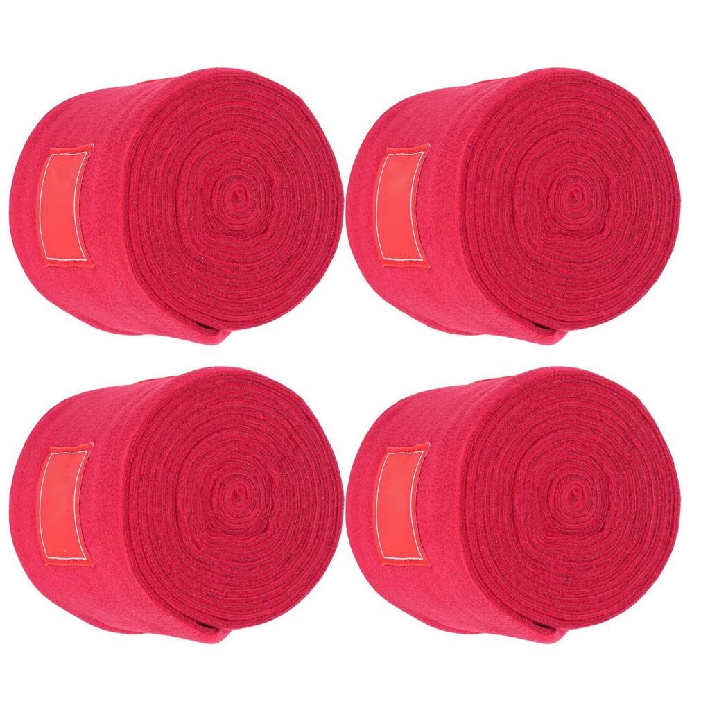 Horse Polo Leg Wraps Set of 4 Polyester Protective Bandage 10cm Width Thicken Lengthen Red
