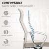 Fabric High Back Office Chair - Cream White