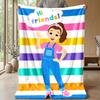 Ms Rachel Cozy Flannel Blanket, Comfortable Warm Throw Blanket for Bedroom Sofa Home Use