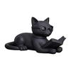 Bookshelf Decorative Accents 3D Printed Reading Cat Figurine, Statue with Eyeglasses, Creative Birthday Gifts Animal Desktop Ornament for Home Office