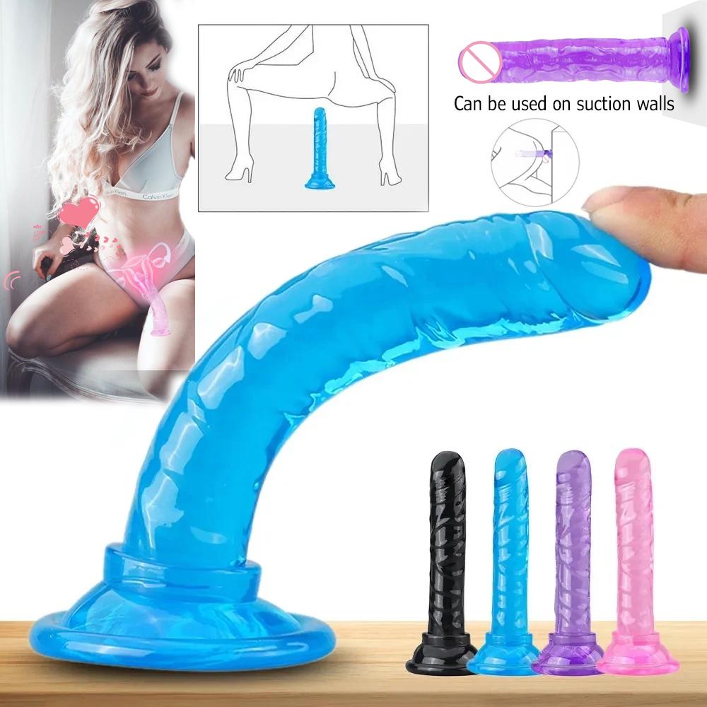 Realistic Dildo Anal Masturbator Sex Toys for Couples Skin Feeling Penis Suction Cup Penis Thrusting Dildo Phalos for Women